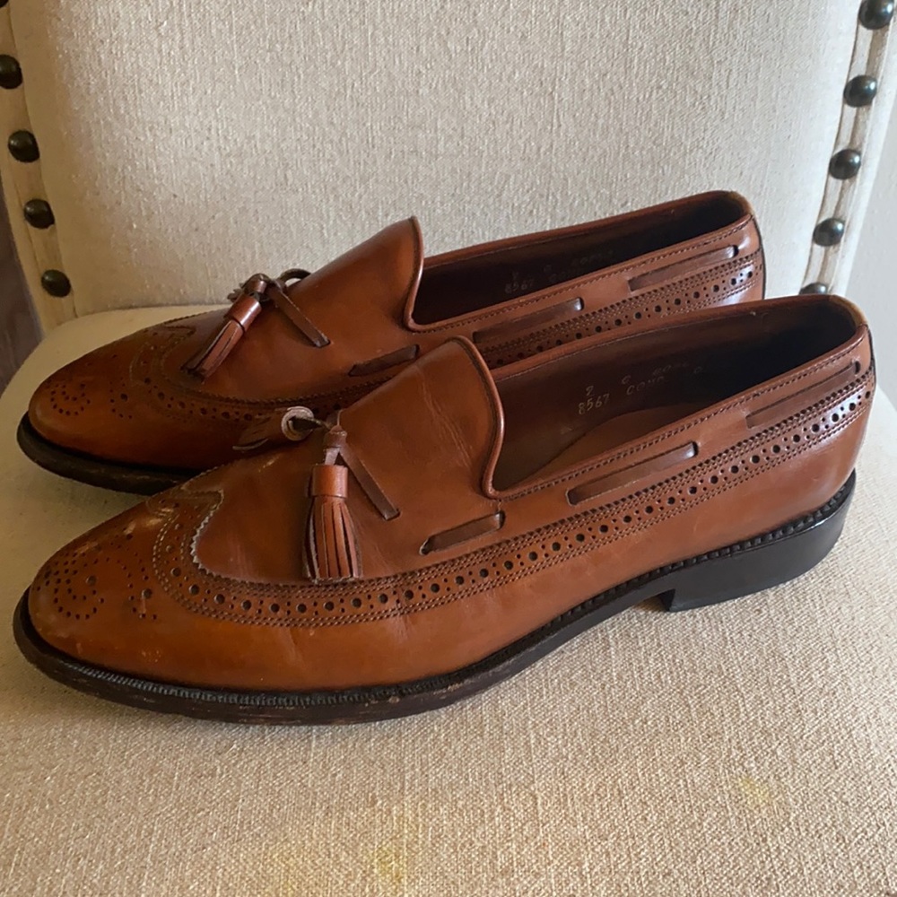 Allen Edmonds Manchester Tassel Loafers Brown 9